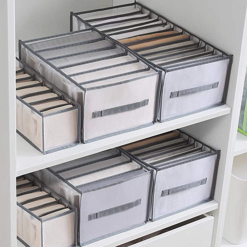 Sock Organizer Tray - Underwear Storage Boxes Foldable Closet Organizers