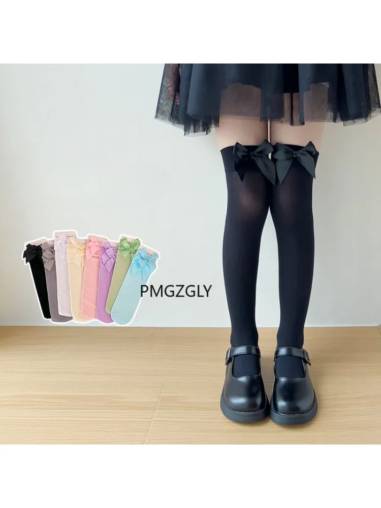 Girls Stockings * Pink Bow Kne - Thigh High Sock Stay Up 评论和价格
