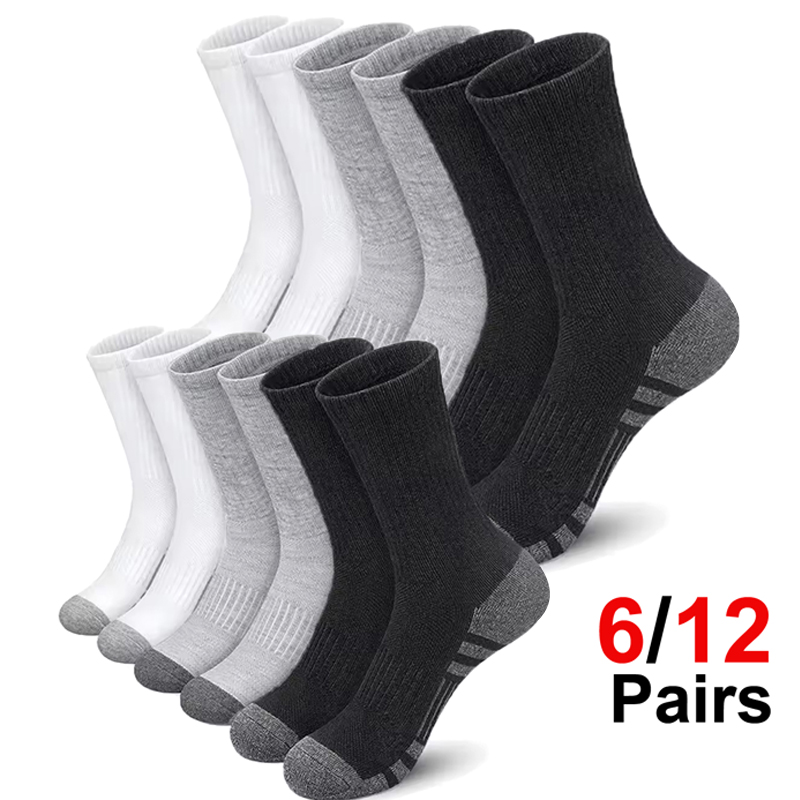 Men's 6 Pairs Pack High Perfor - Cotton Crew Sock Pack 评论和价格