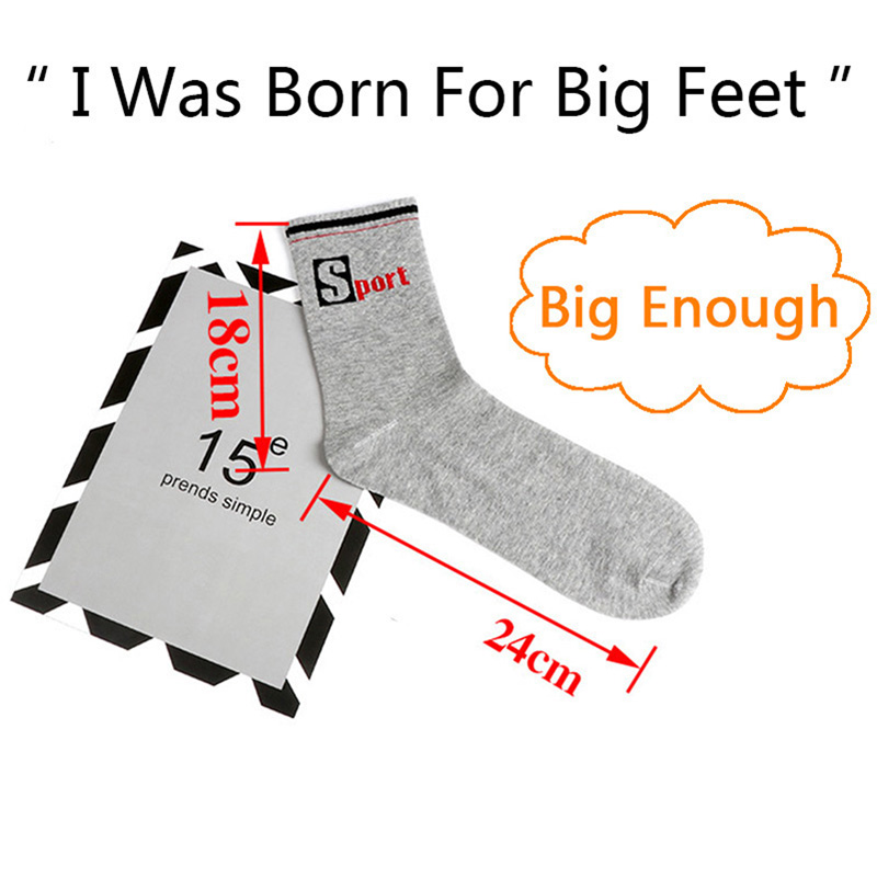3 Pairs/Pack Big Large Socks E - Cotton Crew Sock Pack 评论和价格