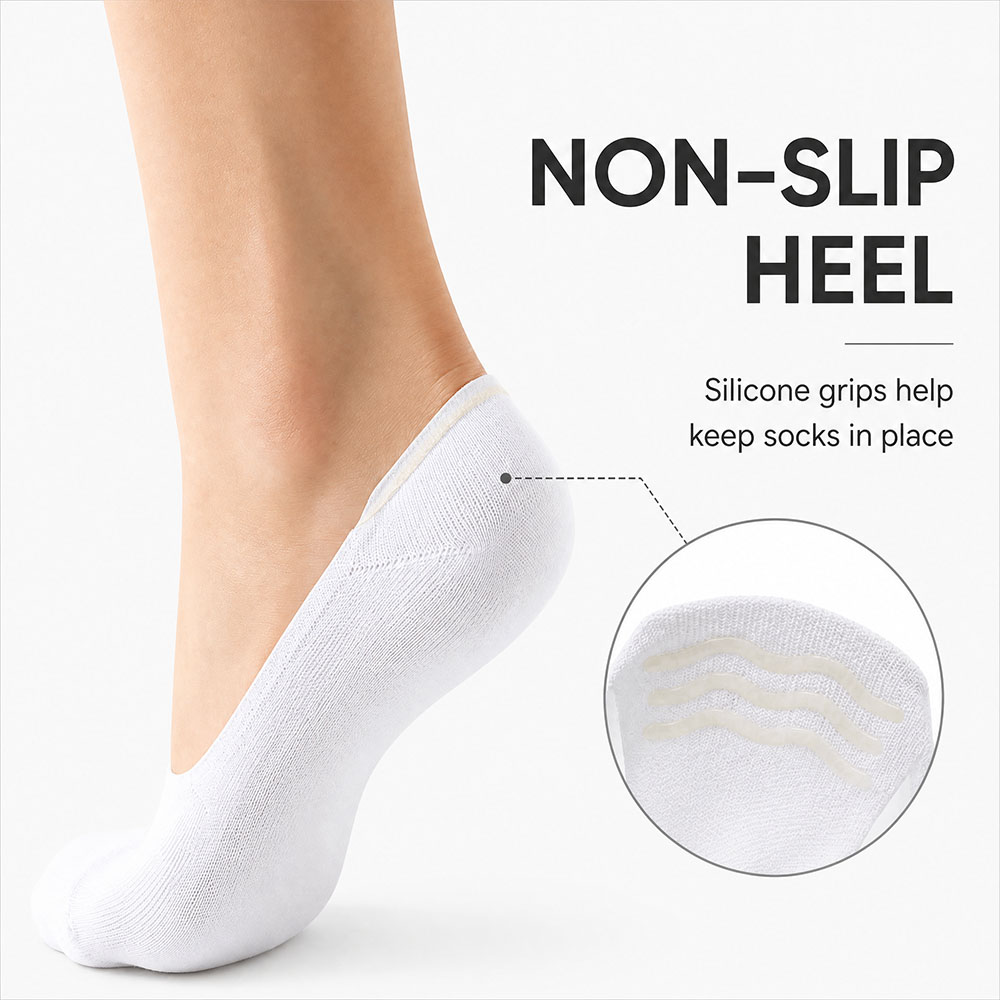 6 Pairs Unisex Cotton No Show  - Invisibility Sock Loafer 评论和价格