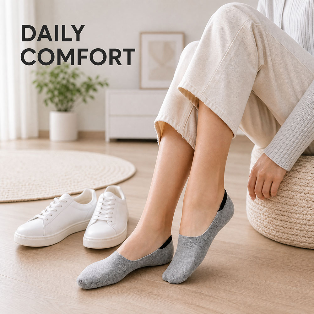 6 Pairs Unisex Cotton No Show  - Invisibility Sock Loafer 评论和价格