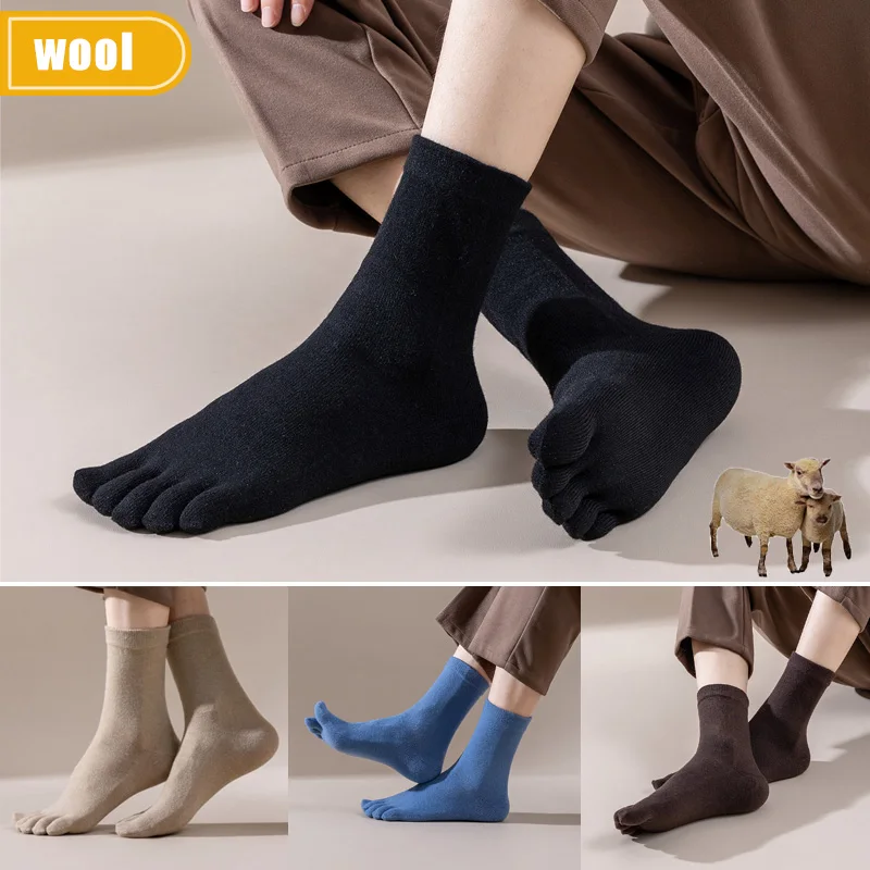 Mans Wool Five Finger Socks Sh - Thermal Sock Winter 评论和价格