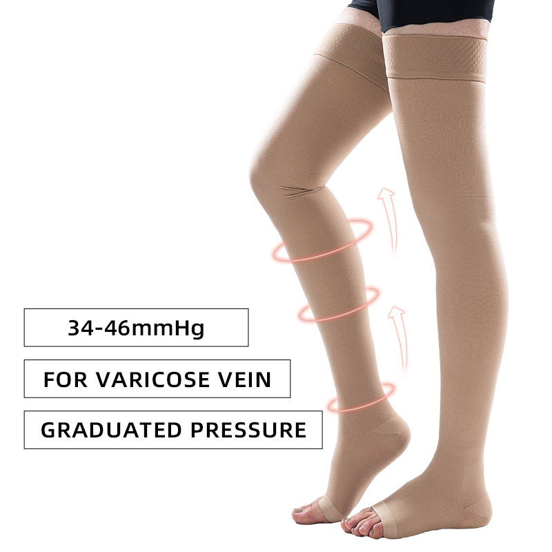 1Pair Thigh High Open Toe Medi - Compression Sock Medical 评论和价格
