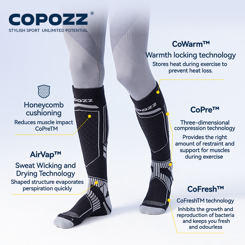 COPOZZ New Winter Ski Socks Me - Wool Hiking Sock 评论和价格