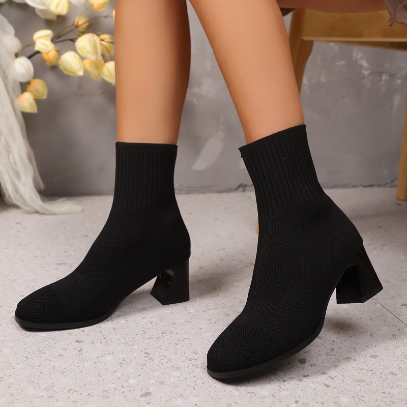 Women's Ankle Boots Knitted He - No Show Sock Women 评论和价格