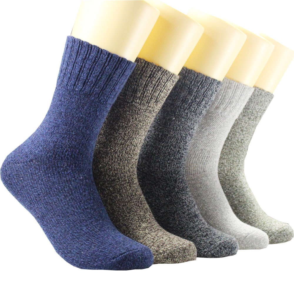 5 Pairs 1 Lot Men's Winter War - Cotton Crew Sock Pack 评论和价格