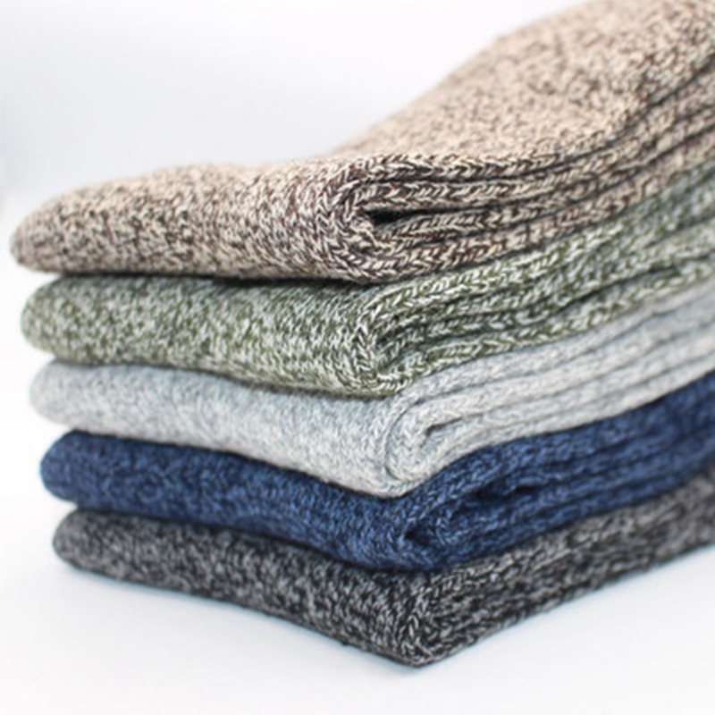5 Pairs 1 Lot Men's Winter War - Cotton Crew Sock Pack 评论和价格