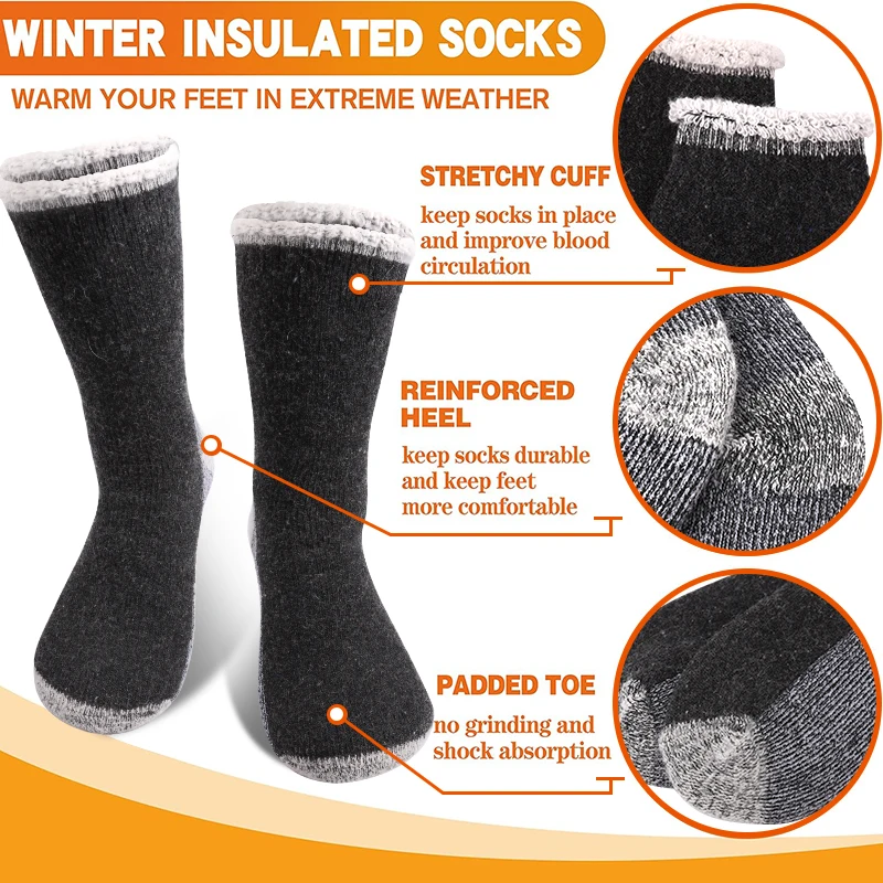 3Pairs High-Quality Thicken Wi - Thermal Sock Winter 评论和价格