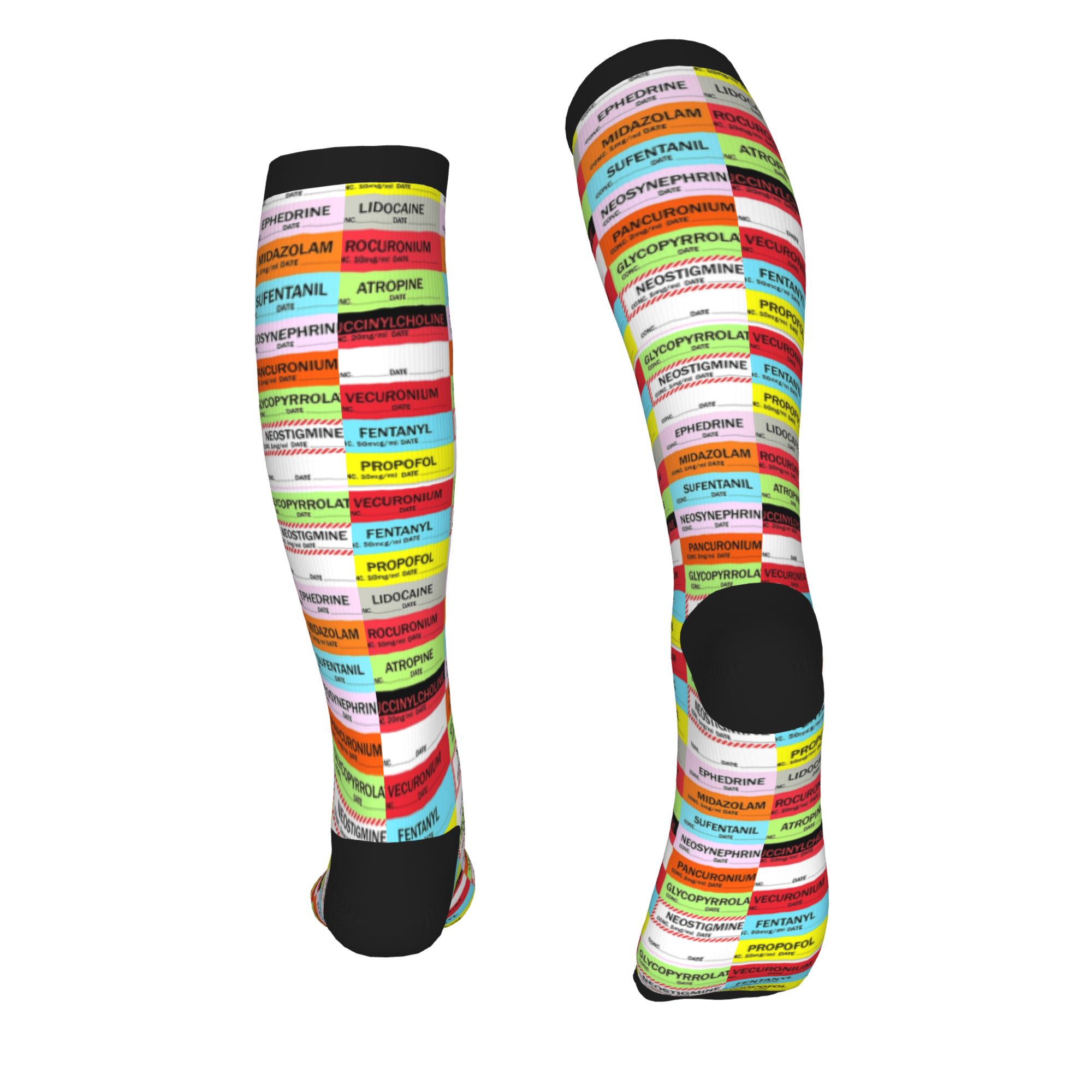 Novelty Printed Anesthesia Med - Compression Sock Medical 评论和价格