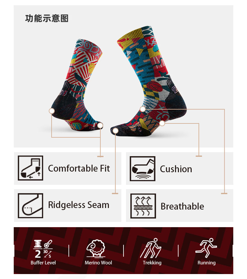 ZEALWOOD Merino Wool Running S - Wool Hiking Sock 评论和价格