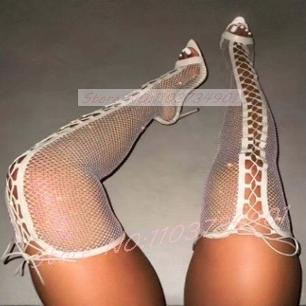 Fishnet Stocking Thigh-High Bo - Fishnet Stocking Women 评论和价格
