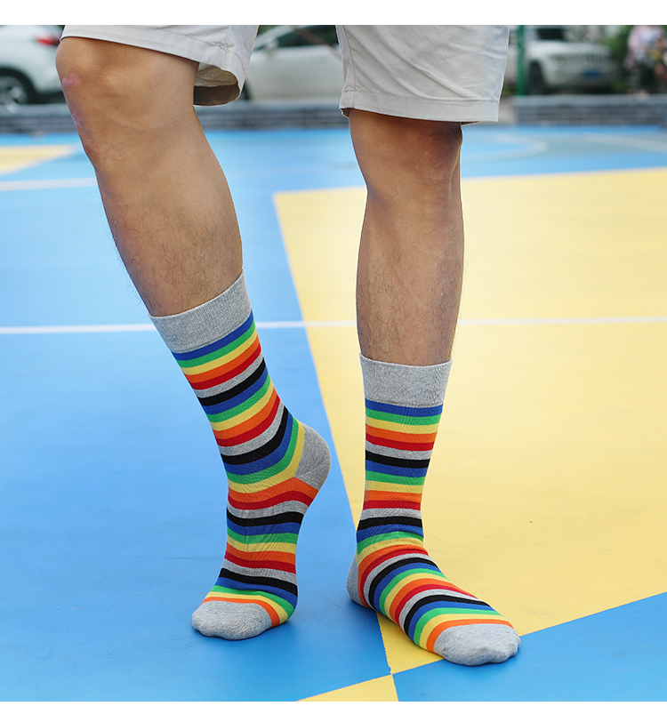 5Pairs Mens Fun Dress Socks, P - Cotton Crew Sock Pack 评论和价格