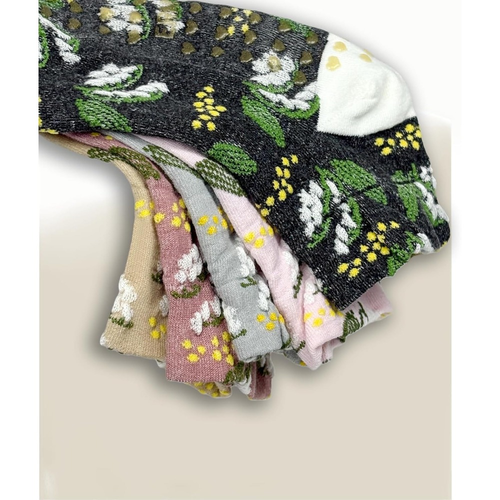 Floral Jacquard Yoga Socks for - Grip Sock Yoga 评论和价格
