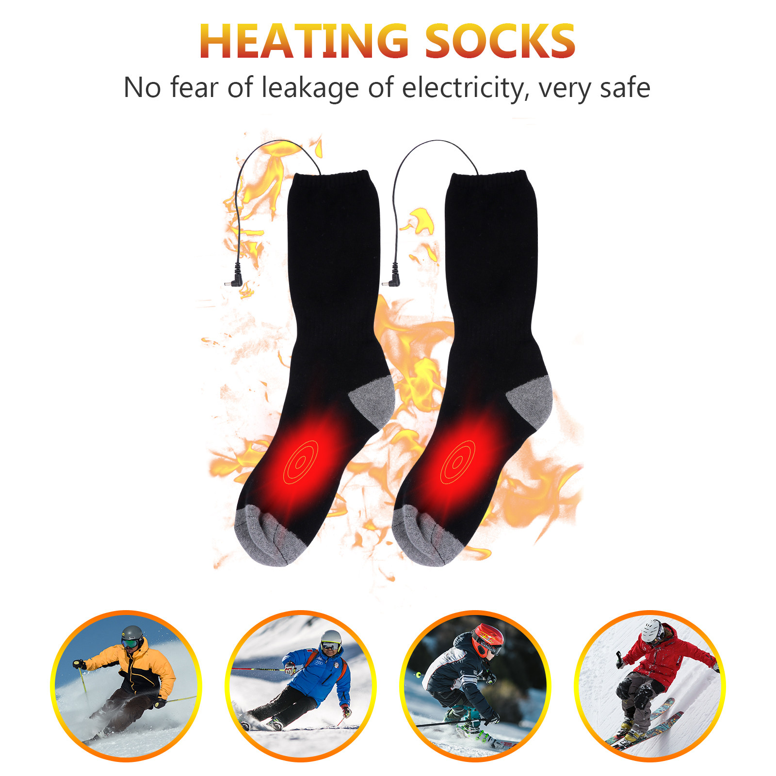 1Set Heated Thermal Socks Warm - Thermal Sock Winter 评论和价格