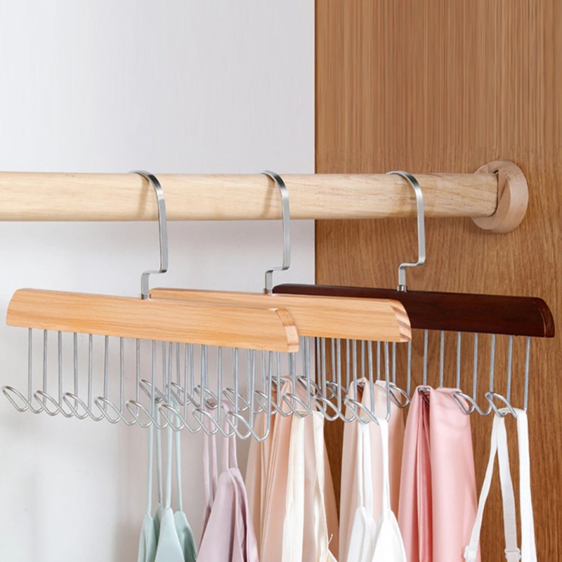 Solid Wood Eight-hook Hanger M - Sock Organizer Tray 评论和价格