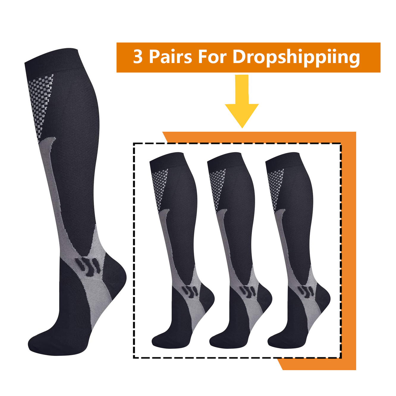 Brothock 3 Pairs For Dropshipp - Compression Sock Medical 评论和价格