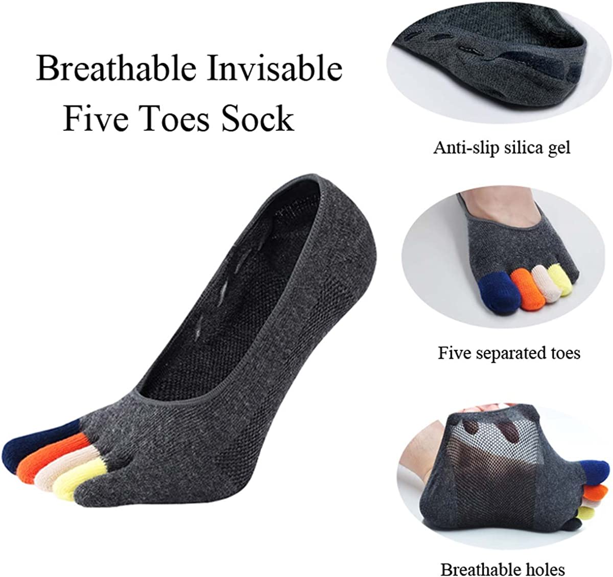 5 Pairs Men's Low Cut Loafer S - Invisibility Sock Loafer 评论和价格