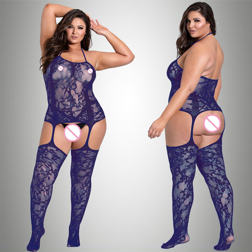 New Plus Size Bodystocking Bod - Fishnet Stocking Women 评论和价格