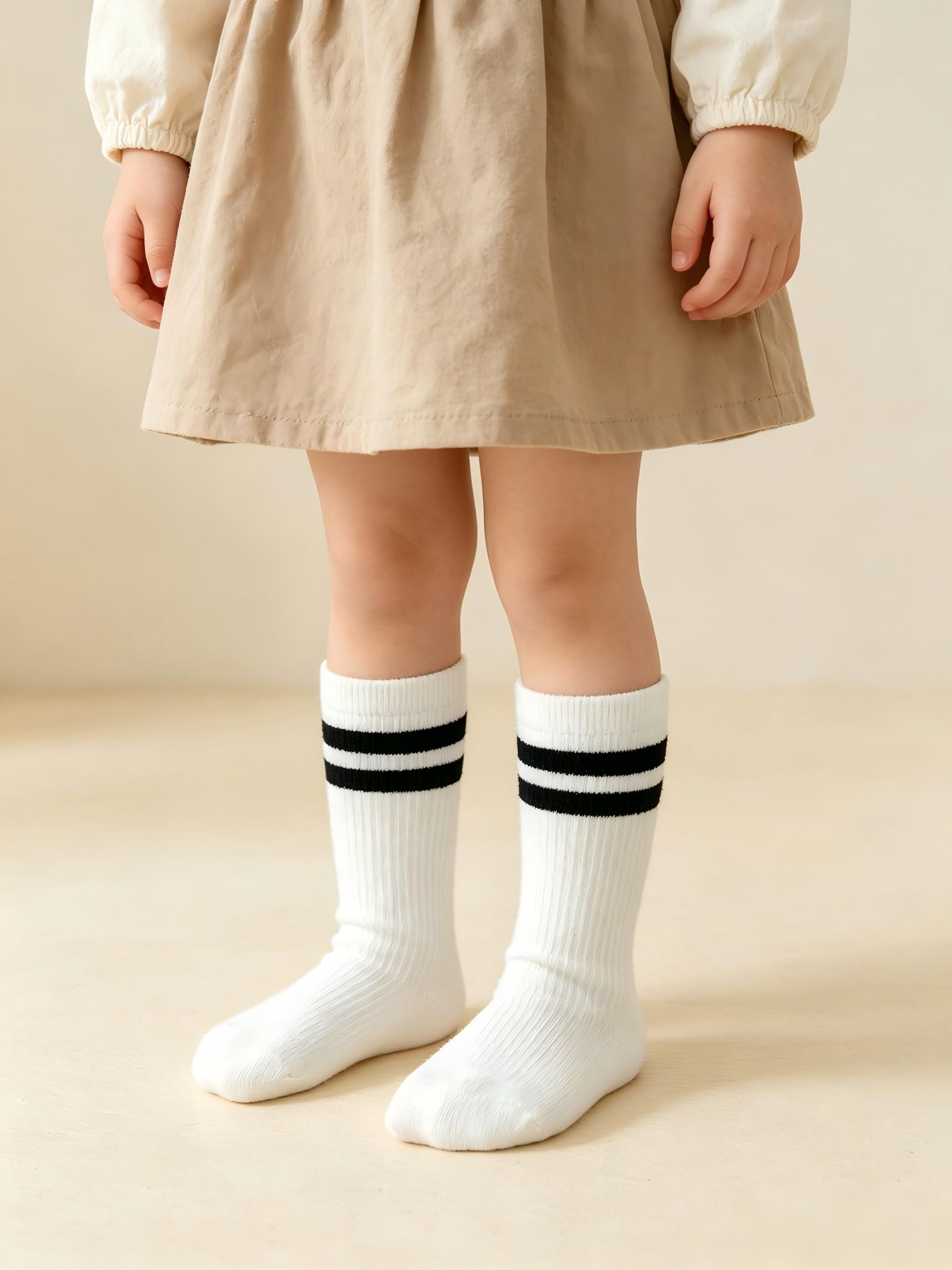 4-Pack Baby Toddler Striped Cr - Cotton Crew Sock Pack 评论和价格