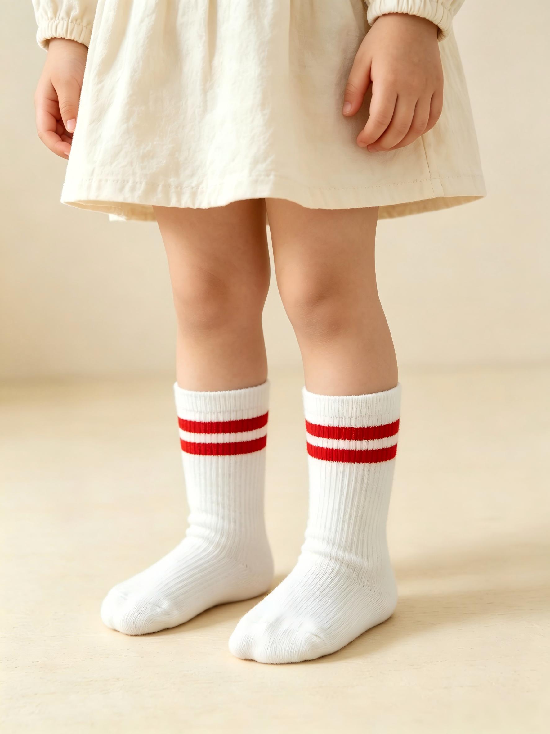 4-Pack Baby Toddler Striped Cr - Cotton Crew Sock Pack 评论和价格