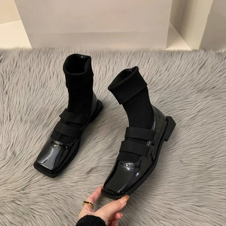 British style square knitted s - No Show Sock Women 评论和价格