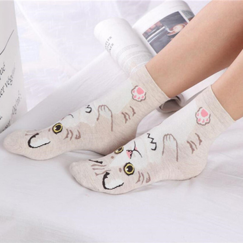 5 Pairs/pack Funny Cartoon Dog - Cotton Crew Sock Pack 评论和价格