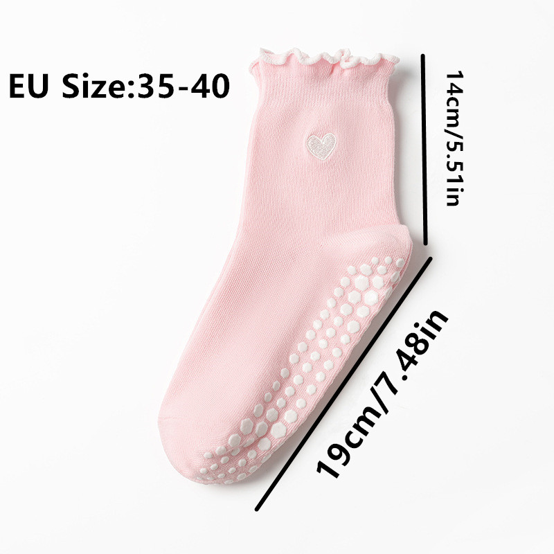 3 Pairs Women Heart Pattern Fr - No Show Sock Women 评论和价格