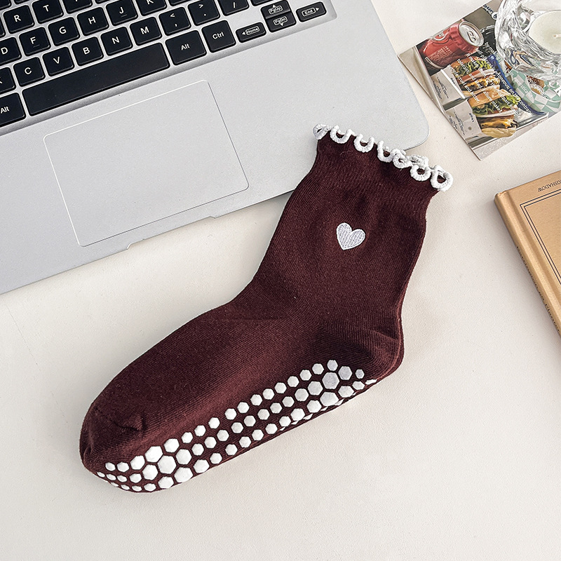 3 Pairs Women Heart Pattern Fr - No Show Sock Women 评论和价格