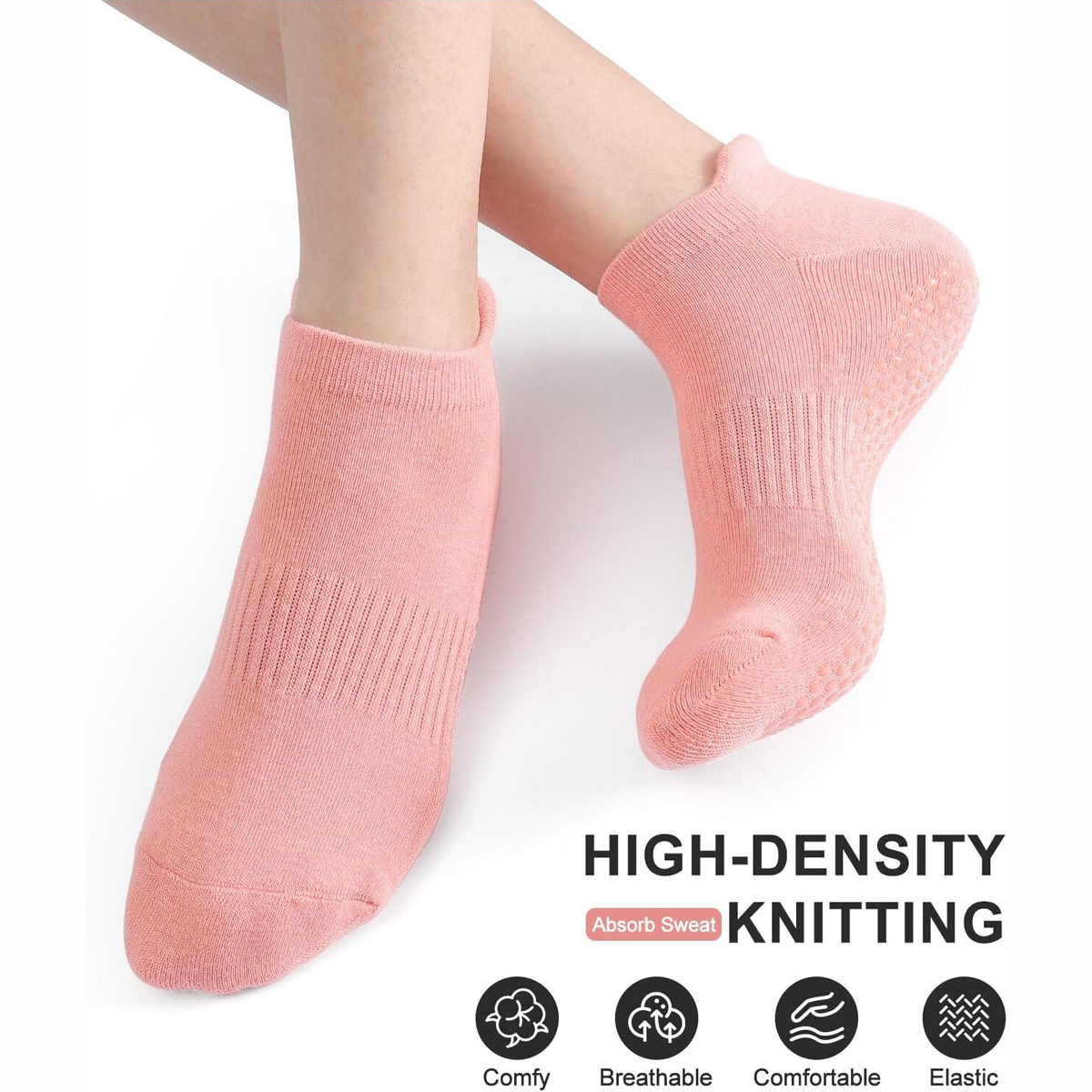 6 Pairs Yoga Socks for Women P - Grip Sock Yoga 评论和价格