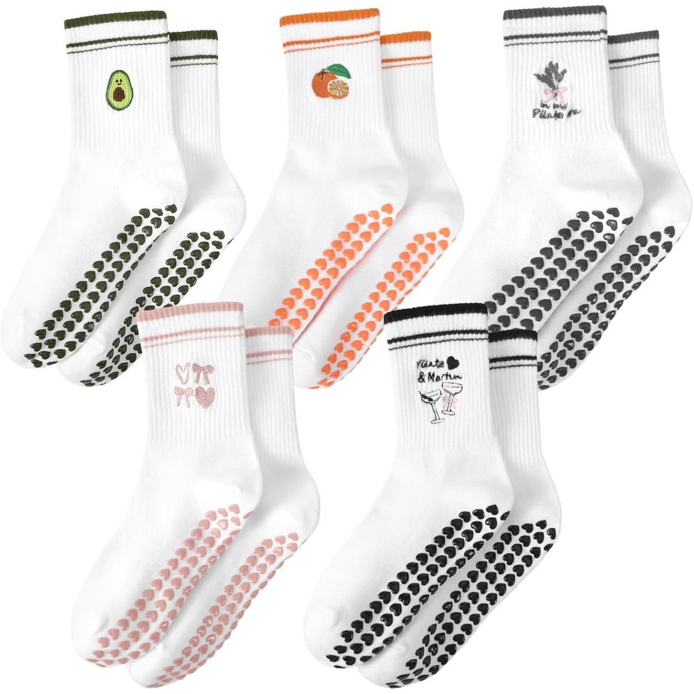 Women's Cute Ruffled Yoga Sock - Grip Sock Yoga 评论和价格