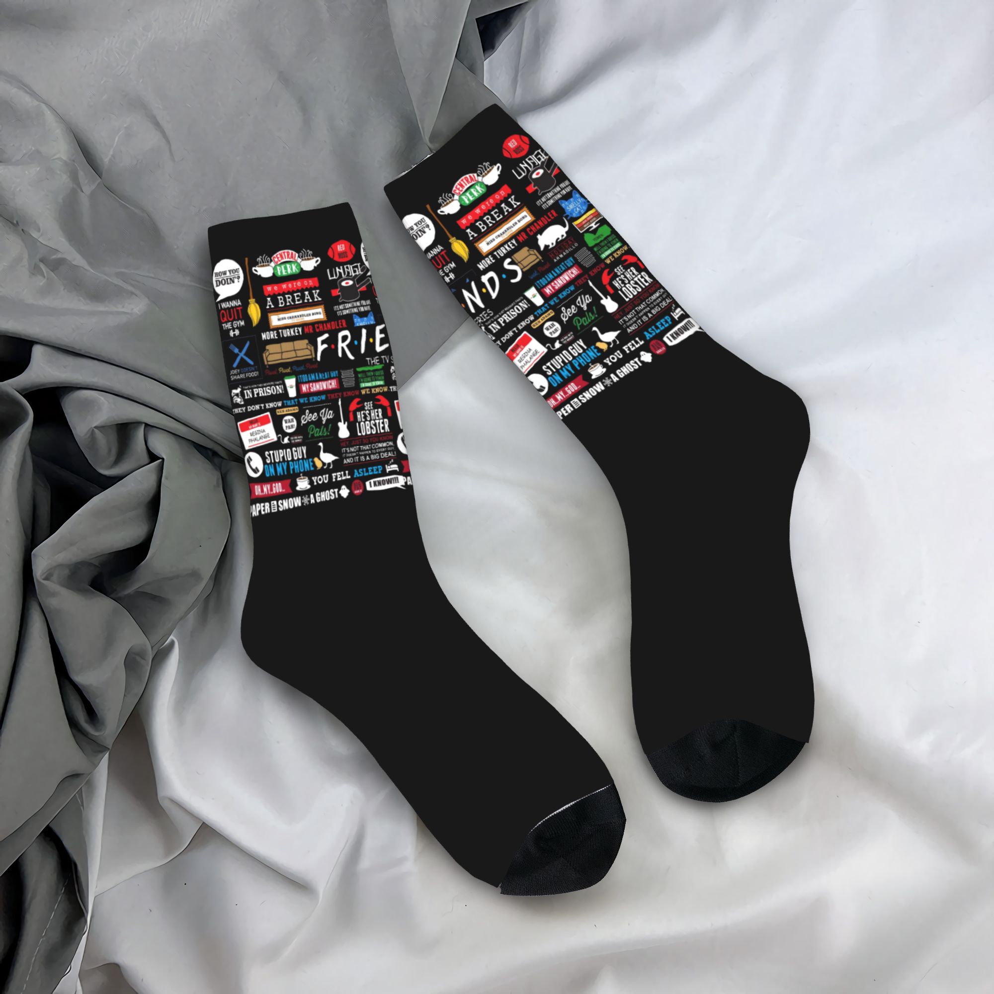 Custom Cute Funny TV Show Frie - No Show Sock Women 评论和价格