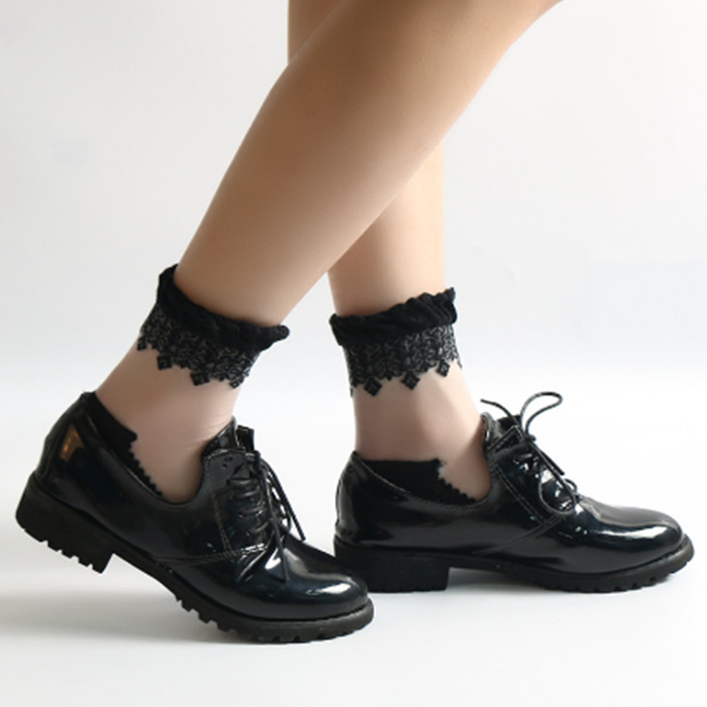 Woman Lace short sock thin soc - Invisibility Sock Loafer 评论和价格
